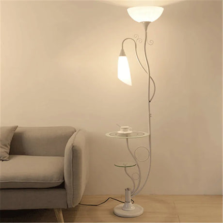 E27 Nordic Modern Floor Lamp LED Flower Tea Table Floor Lamps for Living Room Bedroom Study Desk Lamp Home Decors Standing Lights