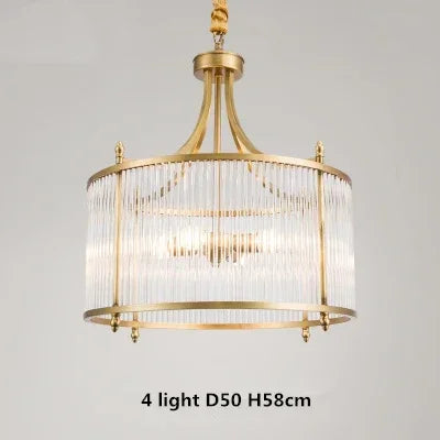 Modern Copper Led E14 Chandelier Glass Tubes Round Gold Metal Pendant Chandelier Lighting 2 Models On Sales Hanging Lamp Fixture
