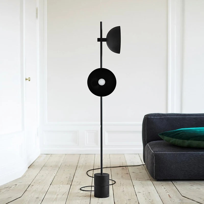 Nordic  light luxury  black metal floor lamp modern minimalist Nordic hotel guest room living room standing lamp