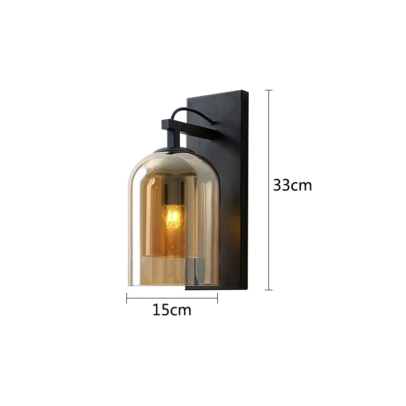 Industrial wall light Creative Glass Wall Lamps Loft Luminaires for Living Room Bedroom Aisle Staircase Decors Sconce Lamp