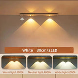 Ultra-Thin Motion Sensor LED Under Cabinet Light (Wireless & Rechargeable) - 3-Color Dimmable Lighting for Kitchen, Wardrobe & Bedroom