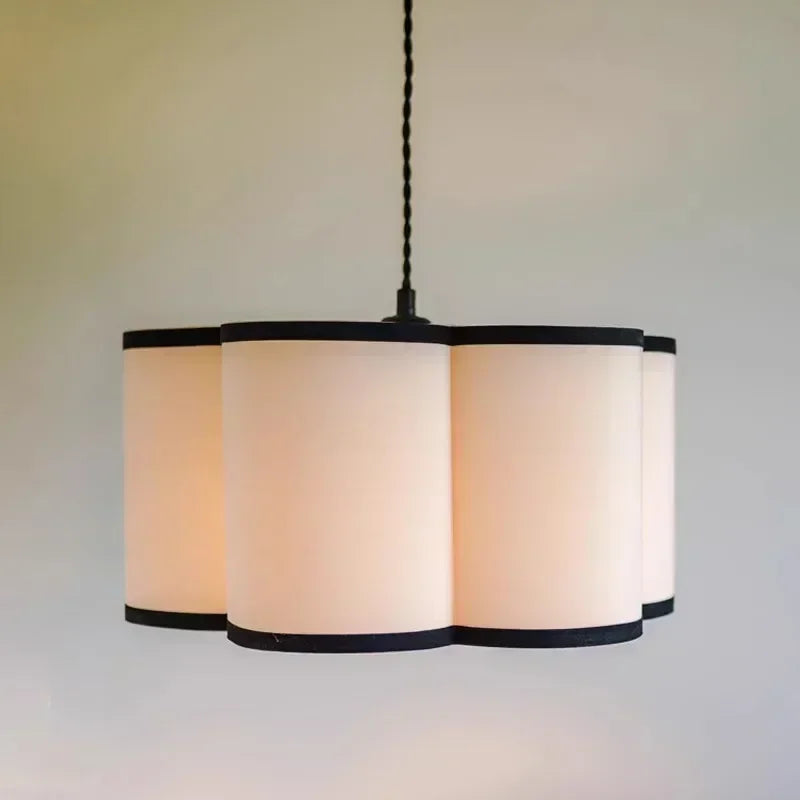 Nordic Fabric Pendant Lights Hotel Restaurant Shop Hall Art Cloth Chandelier Living Room LED Lights for Home Decor Fixtures