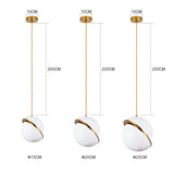 Nordic LED Pendant Lights Dining Table Decors Bedroom Restaurant Chandelier Fixtures Golden Hanging Lamp Ball Lampshade