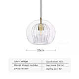 Nordic Glass Pendant Light LED Hanging Lamp For Dining Room Living Room Coffee Shope Home Indoor Decors Lighting Fixtures