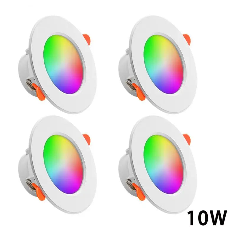 LED Smart Downlight Indoor Light Spotlight Tuya Bluetooth Control 10W 15W RGB+CW+WW AC 85-265V Ceiling Light Decoration