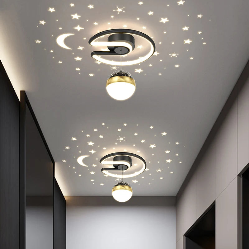 Mini Aisle LED Chandelier For Porch Corridor Hallway Lamps Star Decoration Kitchen Gallery Bedroom Villa Office Indoor Lights