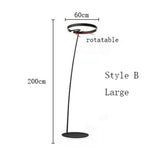 Italian arc floor lamp gold  black LED Fishing ring Light Creative Loft Living Room Bedroom Sofa Corner dinner Standing Lamp