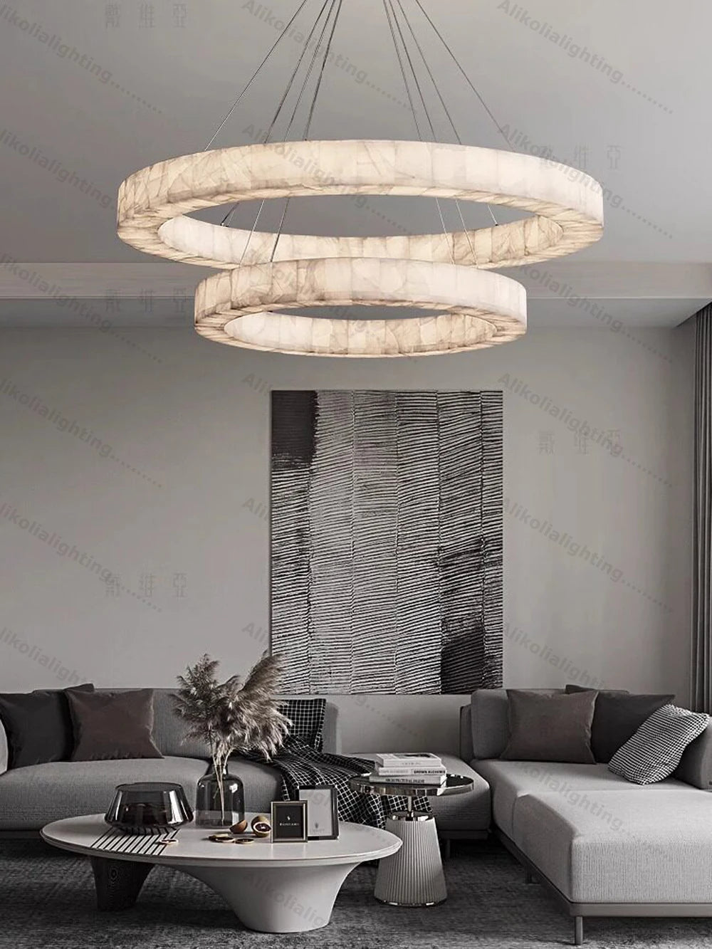 American Marble Black Chrome Gold Dimmable LED 2026 Chandelier Lighting Lustre Suspension Luminaire Lampen For Living Room