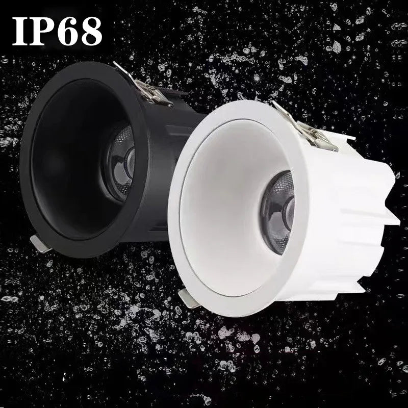 IP68 Outdoor waterproof spotlights 9W-70W embedded LED downlights AC-85-265V Bathroom Kitchen balcony shopping mall interior