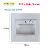 Night Foyer Intelligent Lamp PIR Motion Detector Sensor COB LED Stair Light Recessed Step Ladder Kitchen Foyer Wall Footlight
