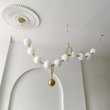 Modern creative staircase long pendant light Nordic light luxury restaurant clothing store showcase bar counter round light