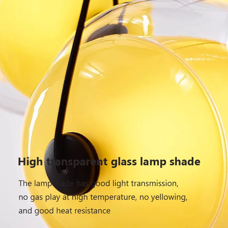Nordic Led Colorful Glass Pendant Light Modern Fashion Czech Capsule Design Restaurant Kitchen Hanging lamp Bar Bedroom Fixtures