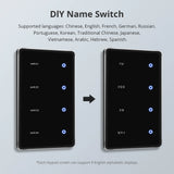 Zigbee DIY Smart Light Switch with Touch Display (Black) - US Standard Tuya Switch