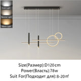 Minimalist LED Hanging Light Fixture - Contemporary Pendant Lighting for Dining Room