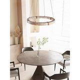 Trendy Home Decoration Round Linear Natural Stone Chandelier Lighting Lustre Para Sala Estar Hanging Lamps For Dinning Room