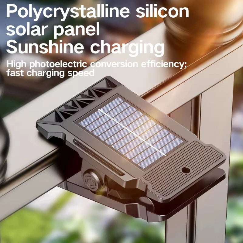 Mini Solar Clip Light with PIR Motion Sensor - Soft Warm Glow Outdoor Fence Lamp