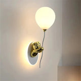 Creative Cartoon Balloon Wall Lamp - Pink & White Princess Room LED Light
