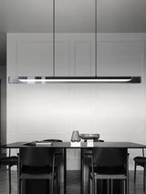 Linear Dining room chandelier kitchen island lighting dining table bar lamp led long strip modern lamp glass Pendant light black