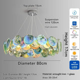 Colorful Italian Murano Glass Ceiling Chandelier - Luxury Handblown Pendant Light Fixture for Living Room, Bedroom & Hotel Lobby Decor