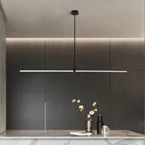 Modern Simplicity Long Linear LED Pendant Lights Strip Hanging Indoor Lamps for Office Table Kitchen  Home Decoration Chandelier
