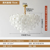 French Luxury Crystal Living Room Pendant Light Internet Famous Creative Shell Light Romantic Clover Pendant Light