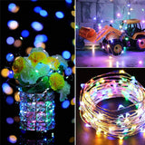 LED Fairy Copper Wire String Lights CR2032 Battery Mini 1m 2m 3m 5m Garland Lights String for Home Party Gift Wedding Decoration