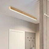 Modern LED Ceiling Lamp for Living Dining Room Long Strip Wooden Decor Lamps Entryway Bedroom Aisle Cloakroom Lighting Fixture