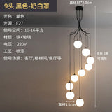 Modern Nordic Spiral Staircase Pendant Light for Dining Room Loft Apartment Villa Stairwell Decoration Chandelier Home Decor