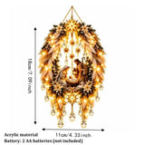 LED Angel Blessing Wall Light Wall Mounted Christmas Wall Decor Starglow Cascading Glowing Star Light Warm White Lights