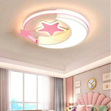 Moon Star Led Ceiling Light Kid Room Light Fixture Baby Room Light Girl Lamp Kid Room Ceiling Lamp For Children Bedroom Lighting