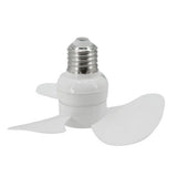 Compact 14cm E27 Screw Base Ceiling Fan - Brushless Motor Quiet Indoor Socket Fan