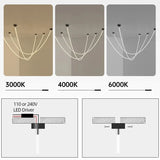 Nordic Long Line Chandelier Modern Flexible Long Tube LED  Lights Restuarant Cafe Bar Dining Room Pendant Lamps