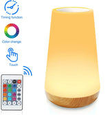 13 Colors Changing Night Light RGB Remote Control Touch Dimmable Lamp Portable Table Bedside Lamps USB Rechargeable Night Lights