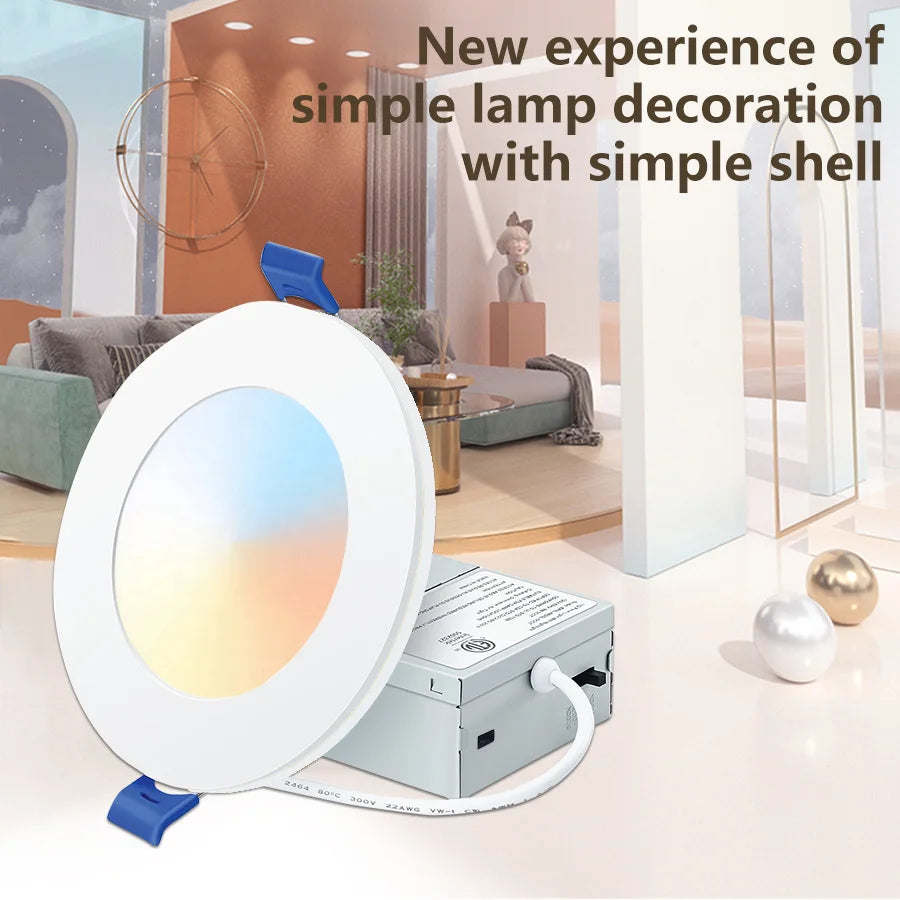 9W 12W LED Downlight with Night Light Mode - 3-Mode Recessed Ceiling Lamp