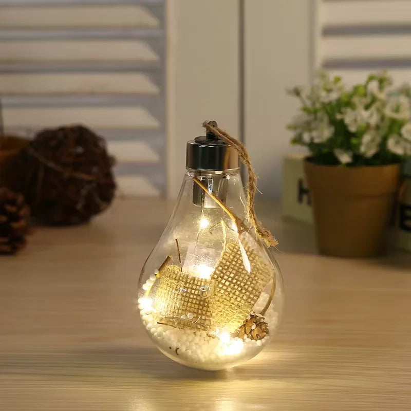 Christmas LED Bulb Decorative Light Hanging Light Home Party Wedding New Year's Decor Night Lamp Christmas Pendant Drop Omaments