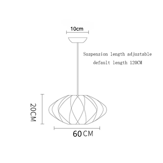 Denmark Designer Silk Pendant Lamp Living Room Hotel Hall Restaurant Hanglamp Home Decoration LED Lighting Factory Direct Sales