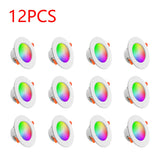 Tuya Smart LED Downlight LED Ceiling Recessed Down Light Dimmable Spot Lamp 10W RGB +CW+WW Changeable LED Downlight