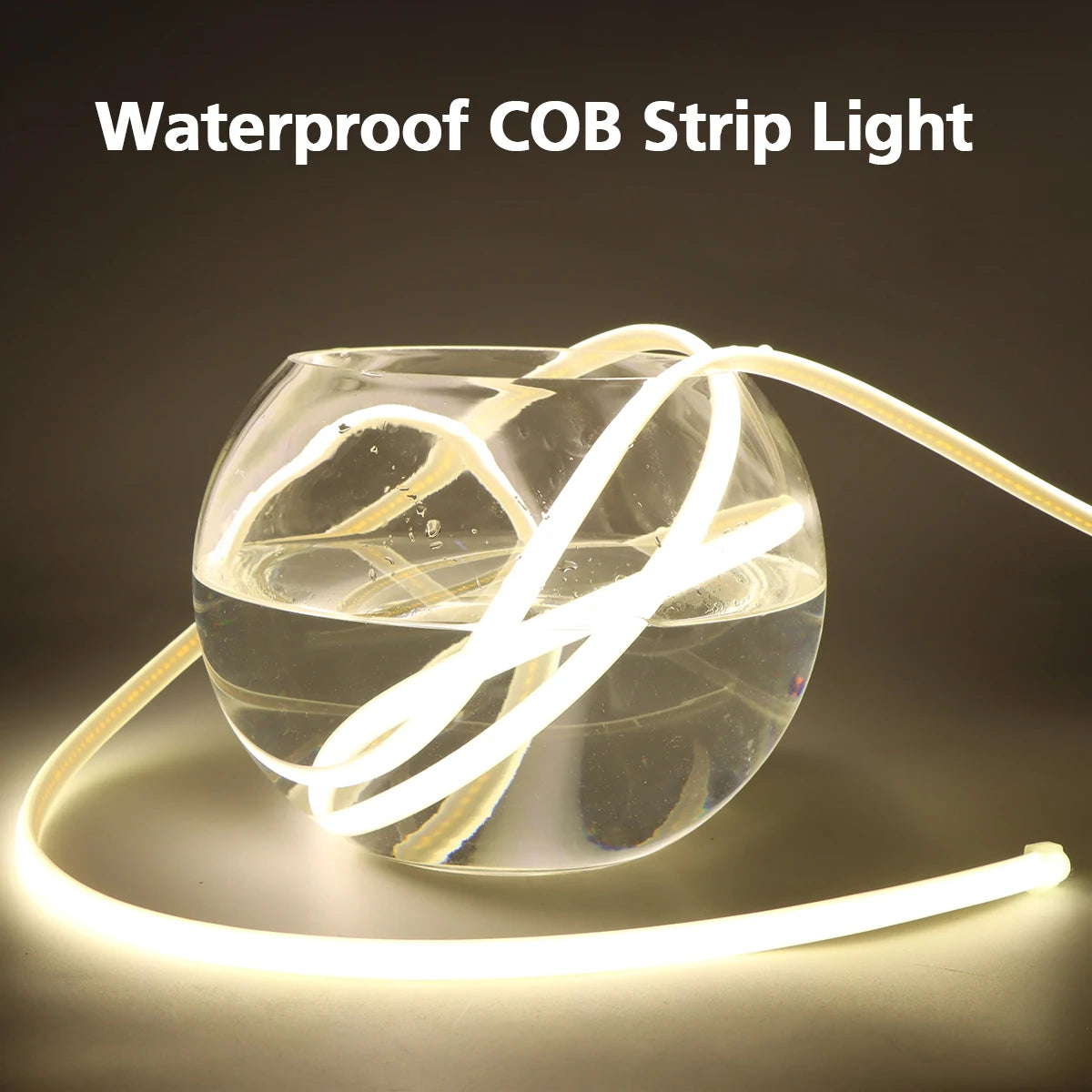 EU 220V COB LED Silicone Tube Light Strip Set (20M / 35M) - Waterproof High-Lumen Outdoor Rope Lighting for Villa, Garden & Pool
