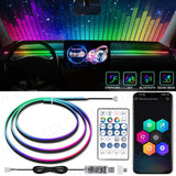  ambiance with the Vegeting Universal Car Ambient Lights LED Interior RGB Symphony Lamp. Control it with a remote or the app.