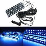 12V 4-in-1 Blue LED Car Interior Atmosphere lights