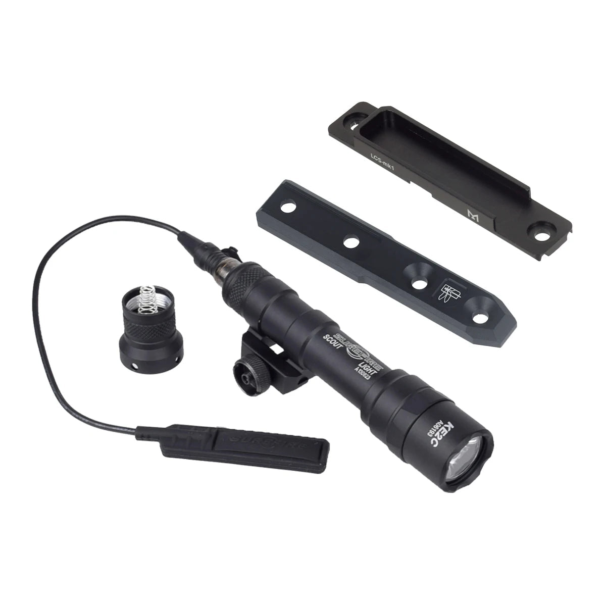 Tactical M300A / M600 Airsoft Scout Light with Thorntail Offset Adaptive Rail Mount (20mm Rail)