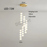 2025 Modern Magic Bean LED Ceiling Chandeliers All Copper White Ball Lustres Hanging Lights Home Decor Suspension Light Fixtures