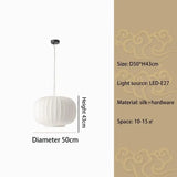 Wabi-Sabi Silk Dome Pendant Light - Iron Art Lantern LED Ceiling Lamp Fixture for Living Room, Dining Area, Bedroom & Cafe Decor