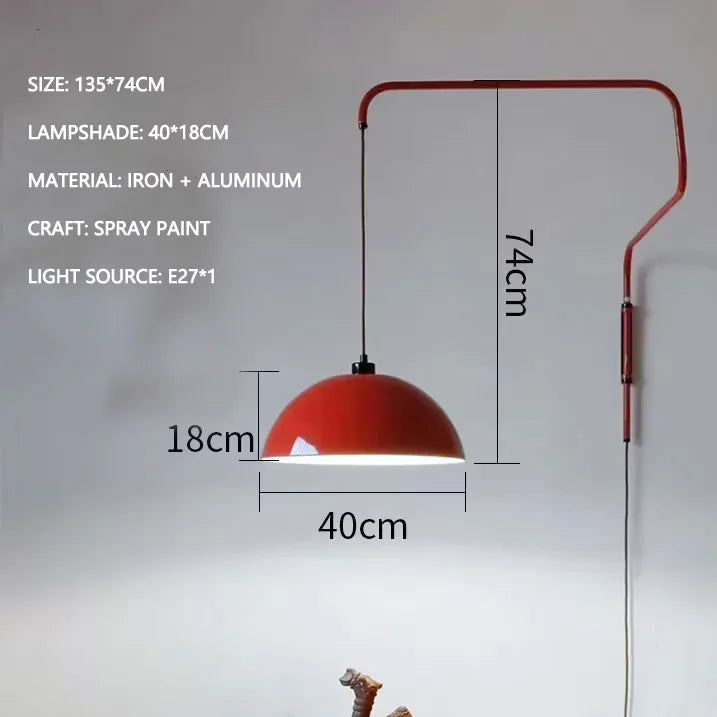 Rotatable Wall Lamp Nordic Art Long Arm Wall Lamp With Plug For Dining Room Bedroom Parlor Restaurant Decor Designer Wall Light