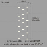 Modern Led staircase chandelier living room hanging light designer Villa duplex building  oval string attic pendant lighting