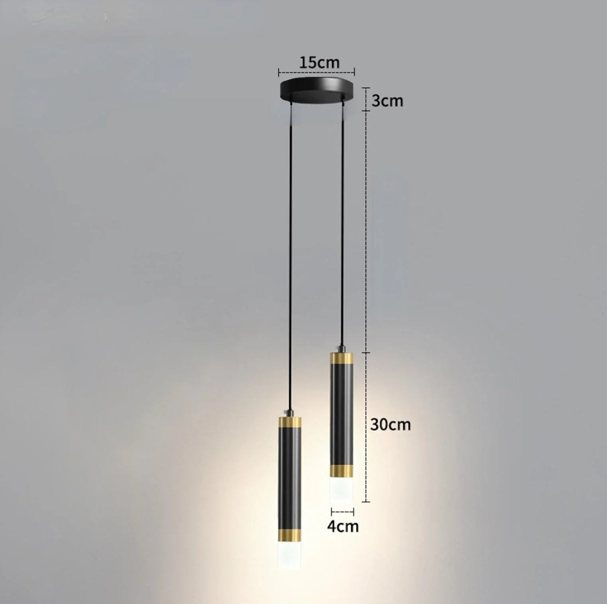 Modern Led Long Pendant Light for Bedroom Bedside Living Room Hanging Lamps Reading Lighting Double Spotlight Decor Chandelier