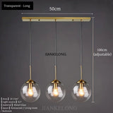 Modern Luxury Glass Chandelier - Nordic Metal LED Pendant Light
