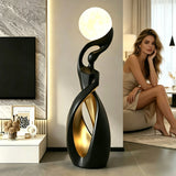 Artistic Lady Floor Lamp Moon Color Lighttapping Adjustable USB Charging Home Living Room TV Cabinet Sofa Side Floor Lamp