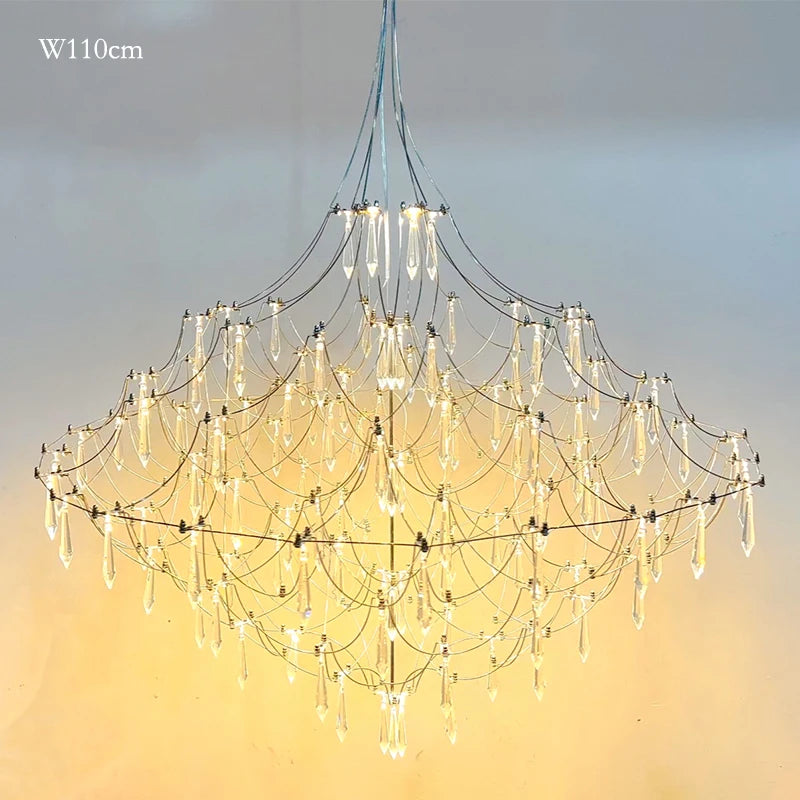 Crystal Chandelier for Living Room Dining Bedroom Hanging Lamps For Ceiling Firefly Lustre Design Modern Suspension Chandelier