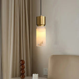 Natural Marble Chandelier Brass E14 Bulb For Bedroom Dining Room Shop Bar Stone Dropshipping Gold Black Cord Adjustable